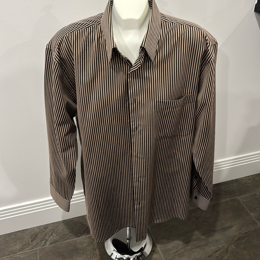 Rosso Fiorentino Men’s Striped Dress Shirt